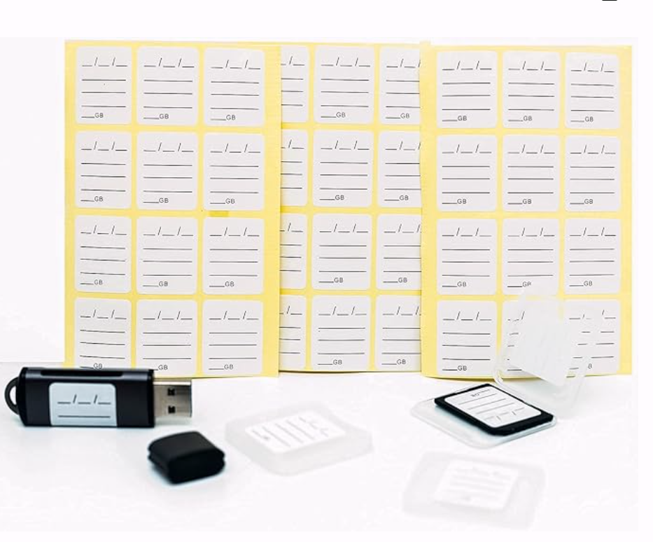 Storage Labels for Backup Drives